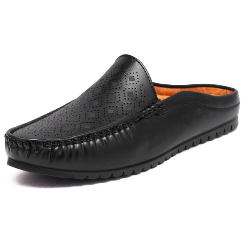 Overdrive Shoes Men’s Back Open Half Shoes Flat Mule Loafers (UK 6 to UK 12)