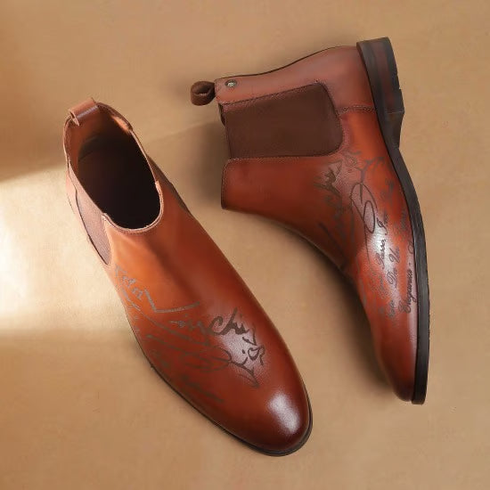 Overdrive Shoes Men Tan Party Boots
