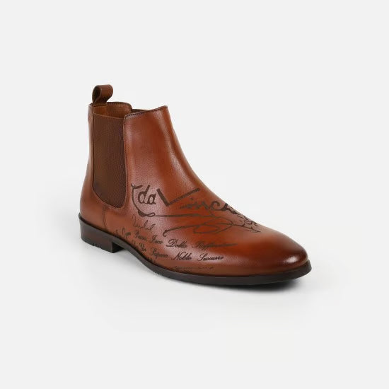 Overdrive Shoes Men Tan Party Boots