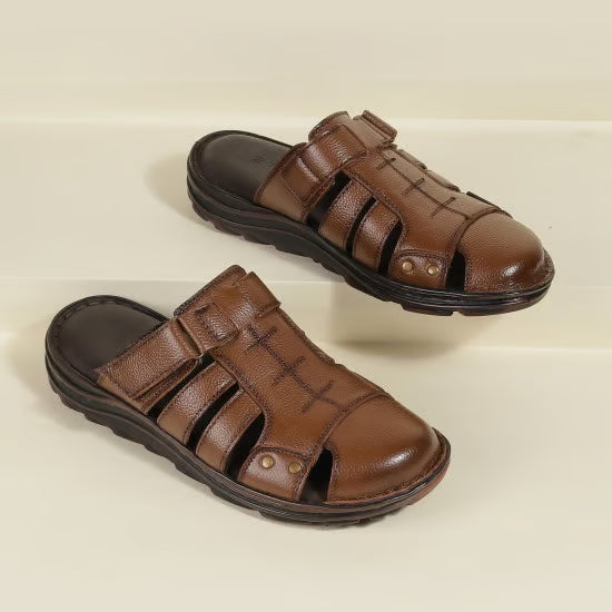 Overdrive Shoes Men Tan Ethnic Slip Ons