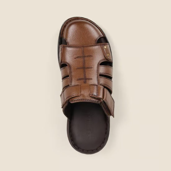 Overdrive Shoes Men Tan Ethnic Slip Ons