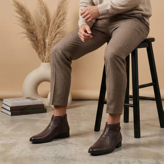 Overdrive Shoes Men Brown Formal Boots