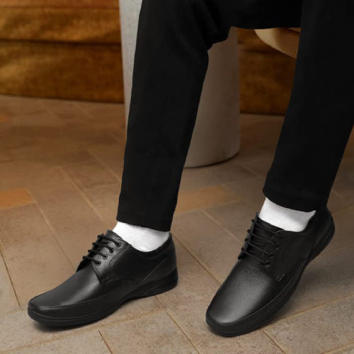 Overdrive Shoes Men’s Genuine Leather Lace up Derby Formal Shoes